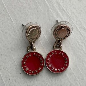 Marc Jacobs Red and Gold Drop Earrings